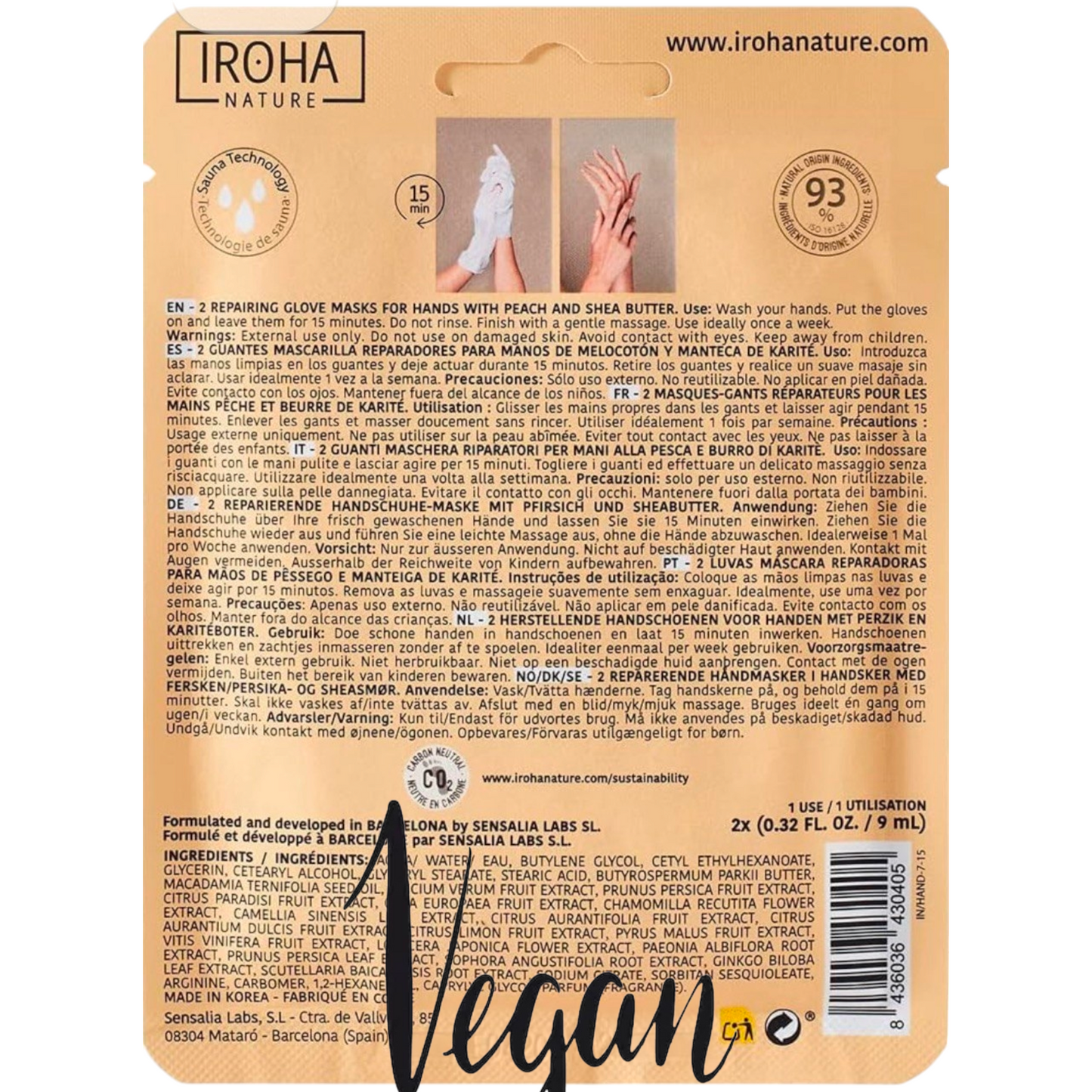 Masque mains réparateur 2x9ml