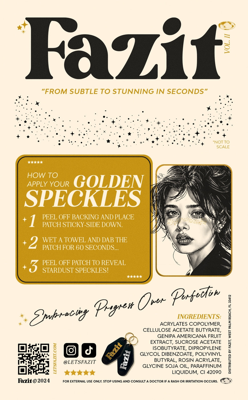 Patchs de maquillage dorés Stardust Speckles